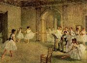 Edgar Degas Ballettsaal der Oper in der Rue Peletier oil painting reproduction